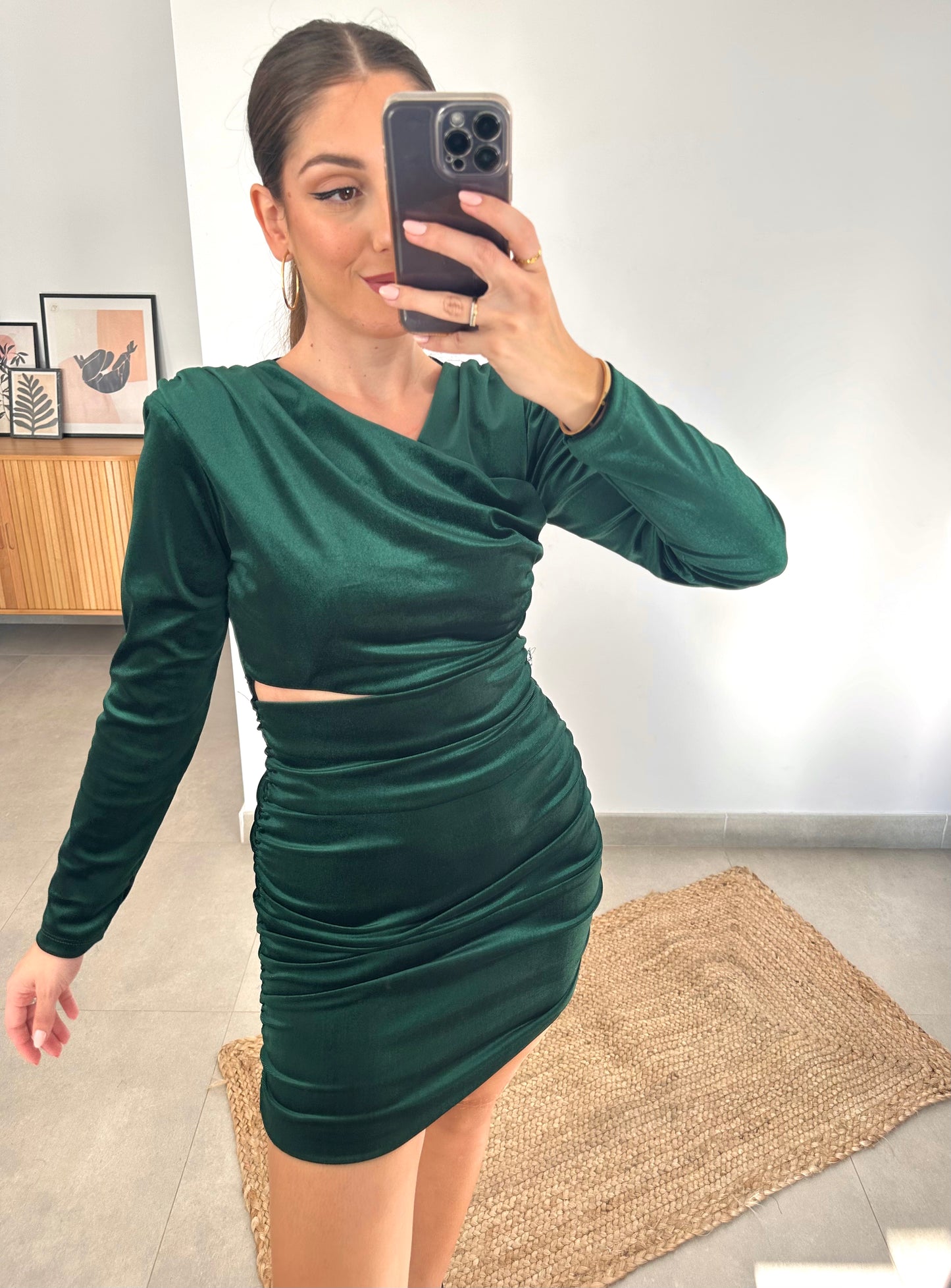 Vestido Marta terciopelo Verde