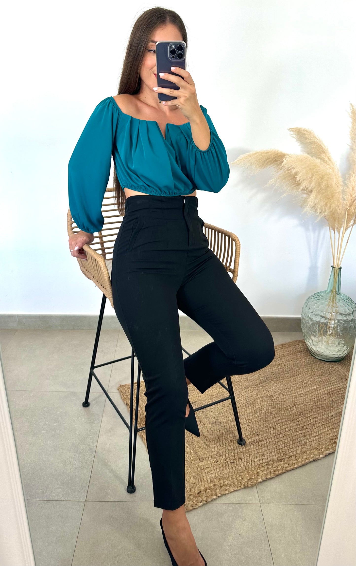 Top Paula Azul petróleo