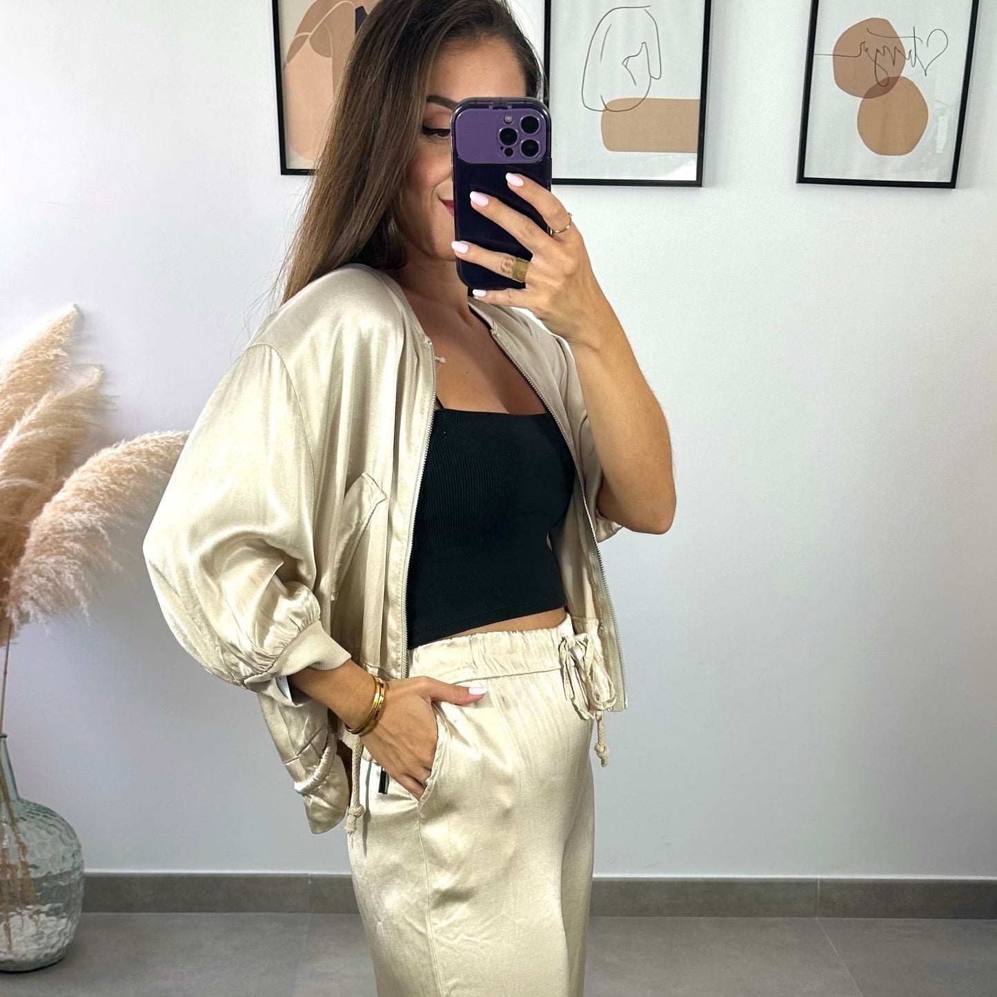 Bomber Elena Beige