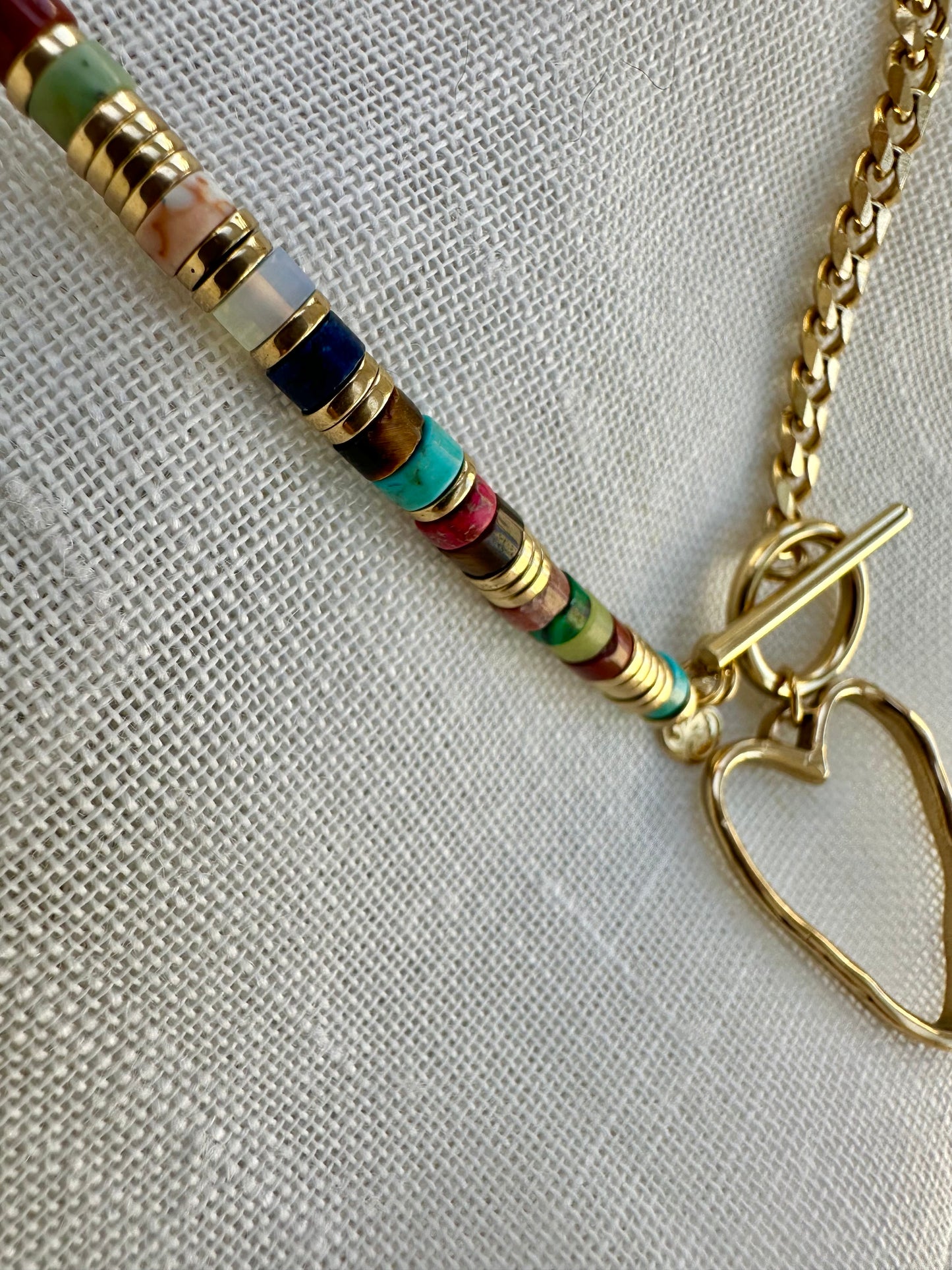 Collar Corazón piedras