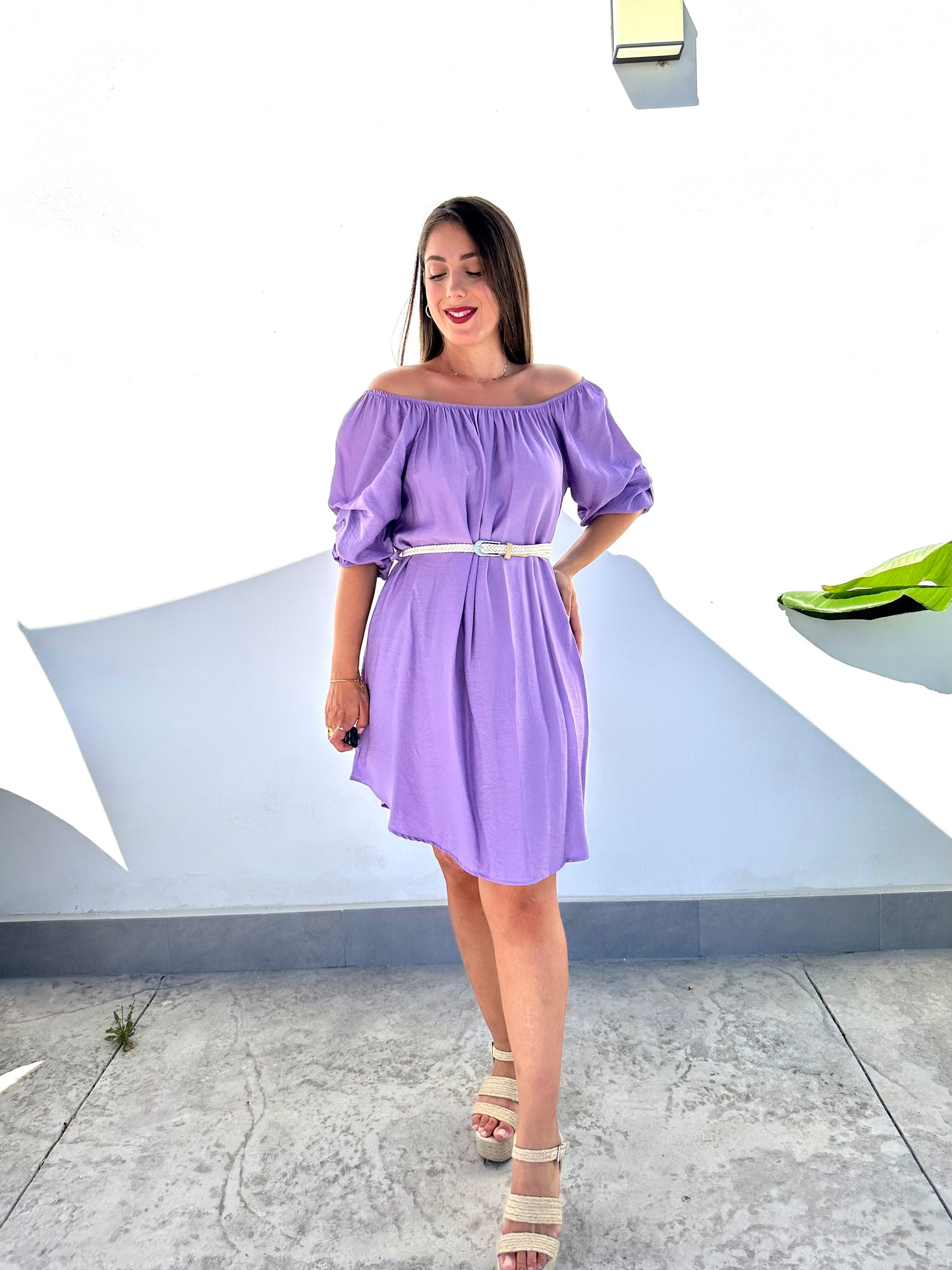 Vestido mangas recogidas