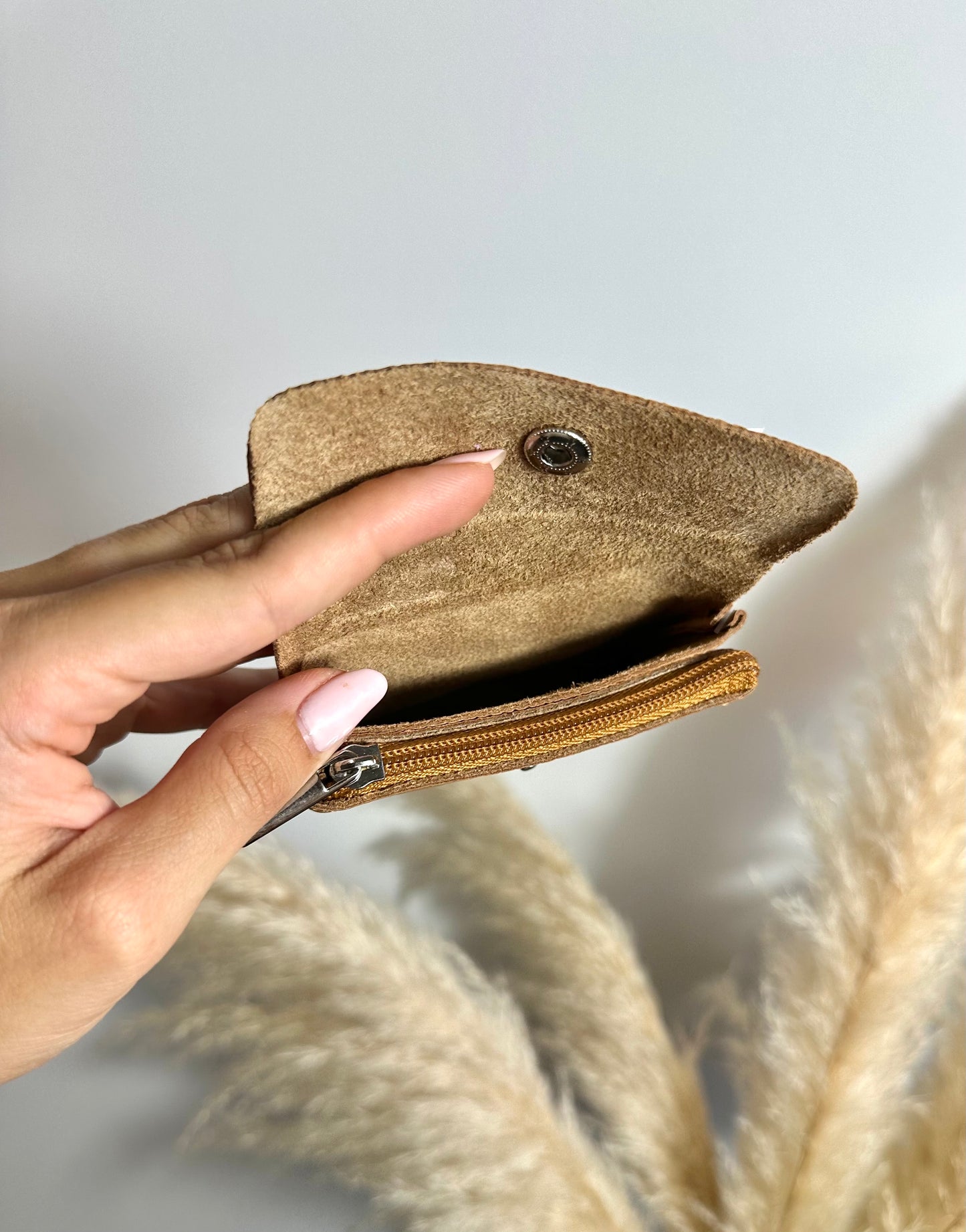 Monedero Piel mini Camel