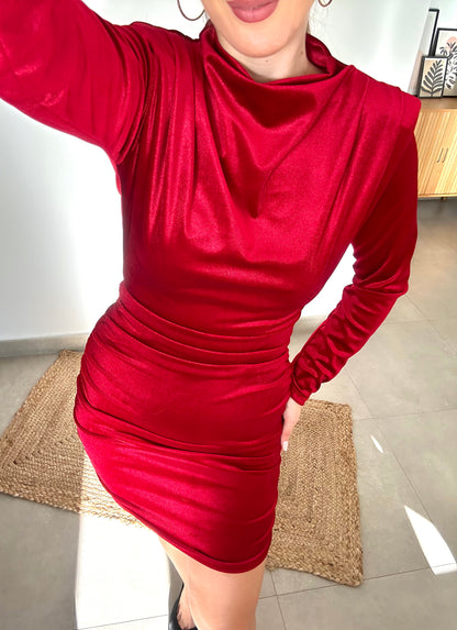 Vestido Laura terciopelo Rojo