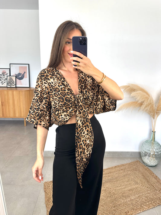 Top Ibiza estampado